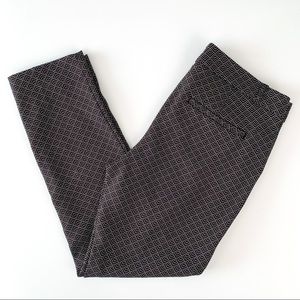 Sloan slim geometric print ankle pants by Banana Republic Factory, size 8 petite